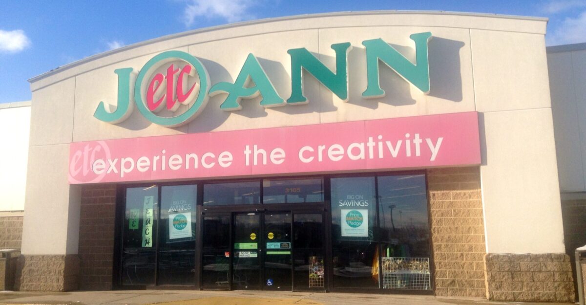 JoAnn Fabrics Arts and Crafts Store Pics by Mike Mozart of TheToyChannel and JeepersMedia on YouTube Jo Ann s Store Jo-Ann s Fabrics Store JoAnns Fabrics and Crafts Sign Facade Building Logo