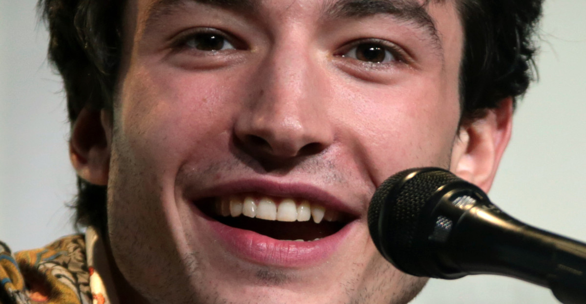 Ezra Miller speaking at the 2016 San Diego Comic-Con International in San Diego California